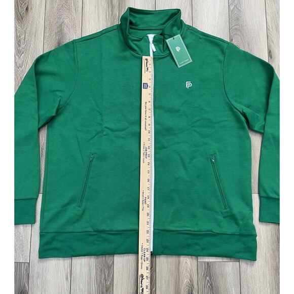 Flint Park Green Full Zip Athletic Golf/Tennis/Pickleball Sweatshirt Mens 2XL - Picture 8 of 9